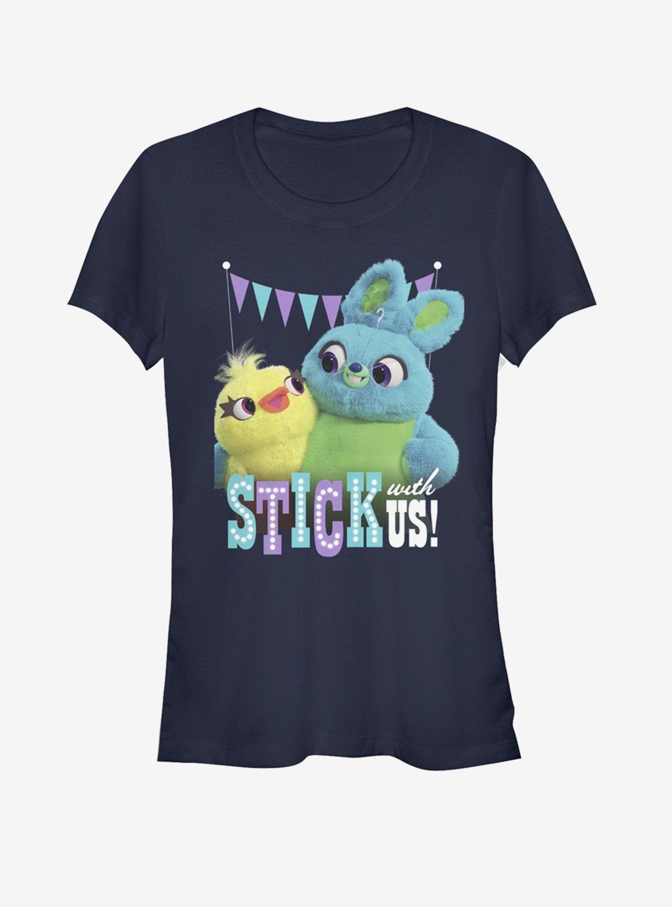 Disney Pixar Toy Story 4 Stick With Us Girls Navy Blue T-Shirt, NAVY, hi-res