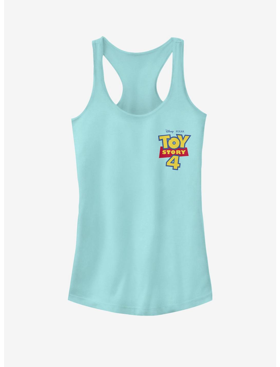 Disney Pixar Toy Story 4 Chest Color Logo Girls Cancun Blue Tank Top, CANCUN, hi-res
