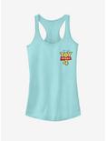 Disney Pixar Toy Story 4 Chest Color Logo Girls Cancun Blue Tank Top, CANCUN, hi-res