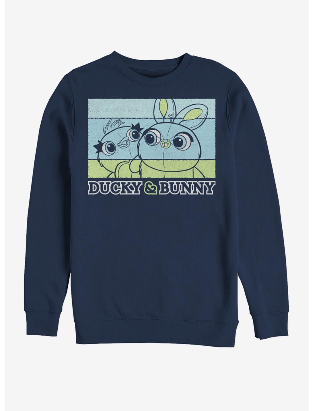 Disney Pixar Toy Story 4 Ducky And Bunny Navy Blue Sweatshirt, NAVY, hi-res