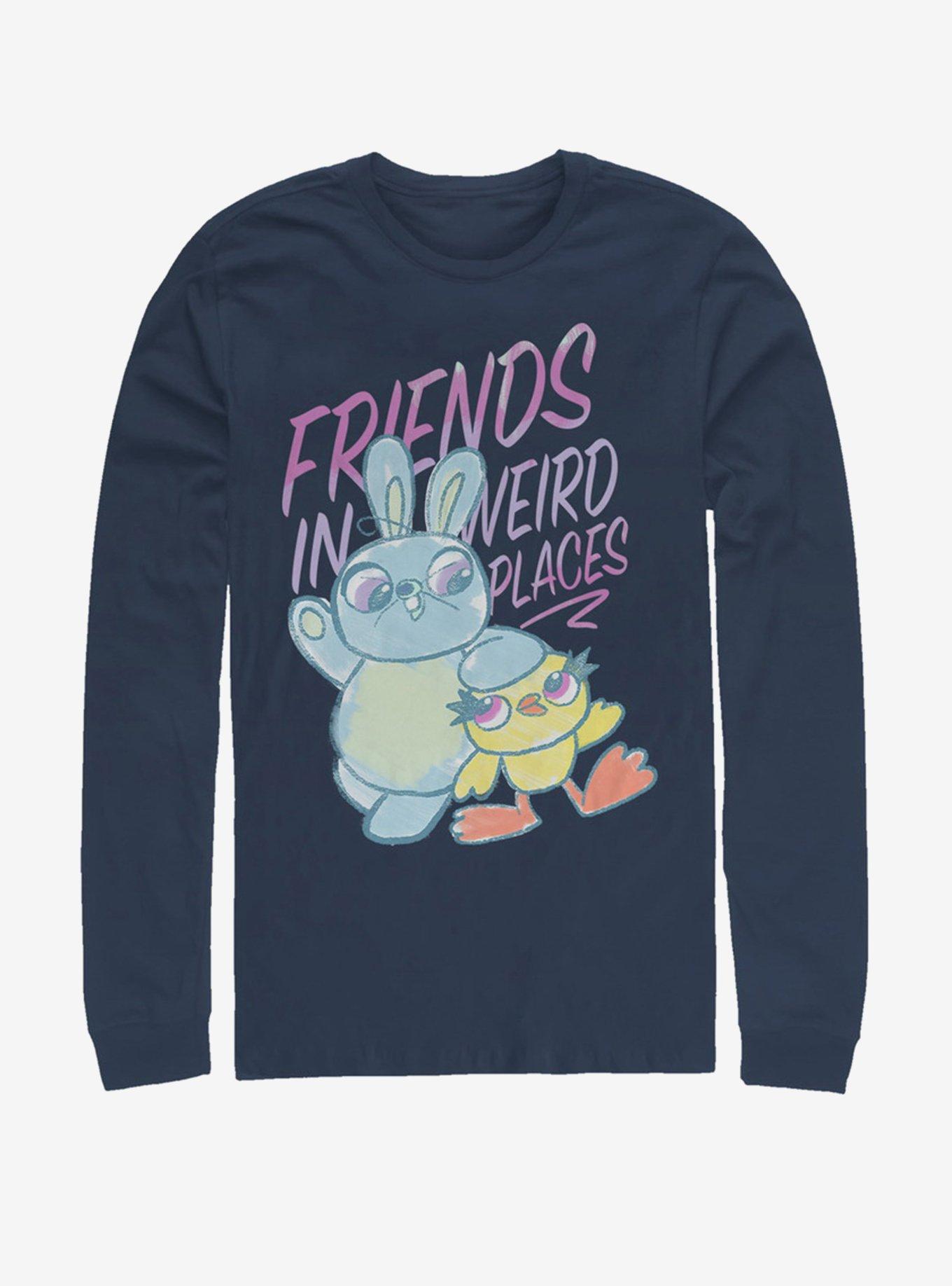 Disney Pixar Toy Story 4 Friends Sketch Navy Blue Long-Sleeve T-Shirt, , hi-res