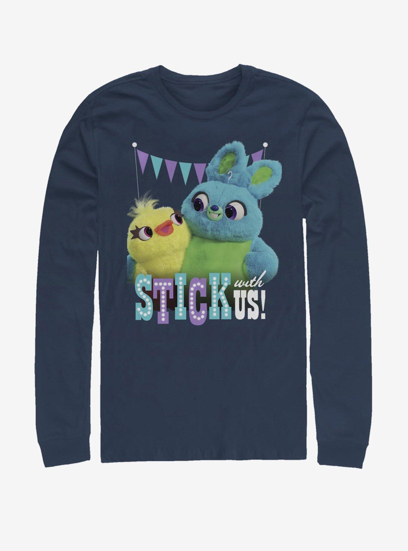 Disney Pixar Toy Story 4 Stick With Us Navy Blue Long-Sleeve T-Shirt, , hi-res