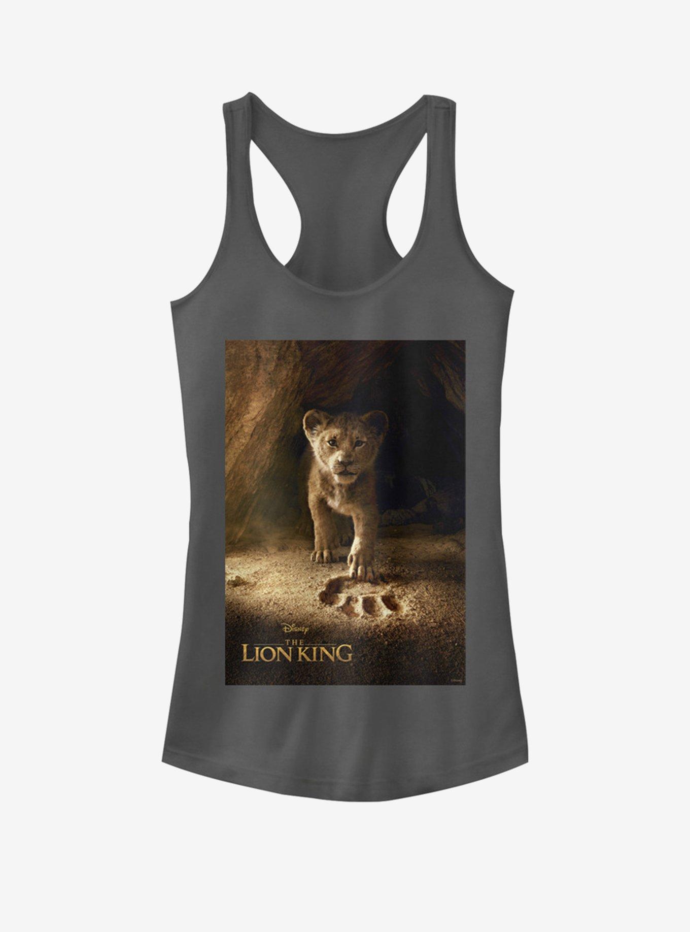 Disney The Lion King 2019 Simba Poster Girls Charcoal Grey Tank Top