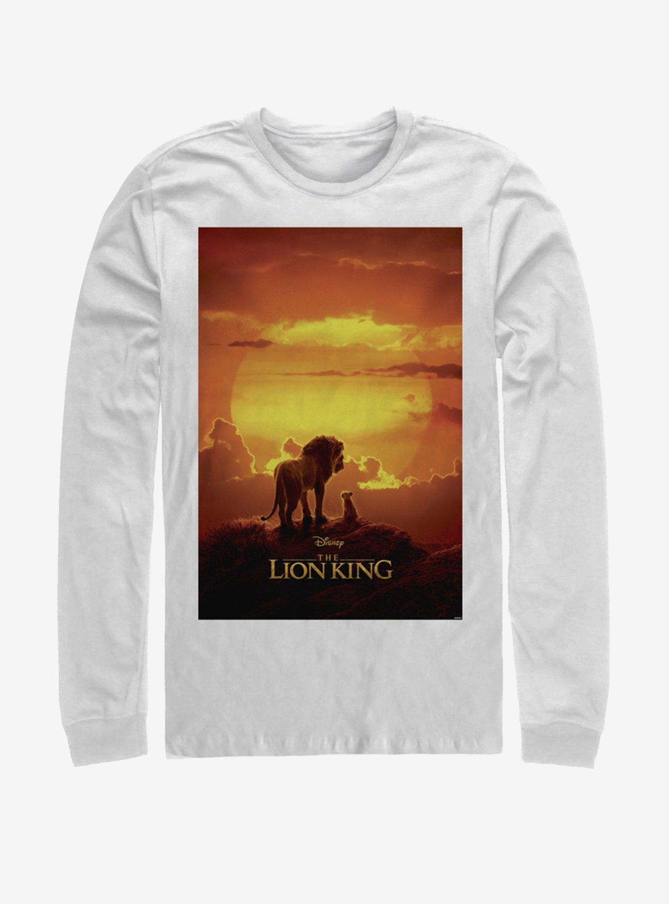 Disney The Lion King 2019 Pride Rock Poster White Long-Sleeve T-Shirt, WHITE, hi-res