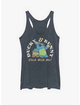 Disney Pixar Toy Story 4 Ducky And Bunny Brand Girls Navy Blue Heathered Tank Top, , hi-res