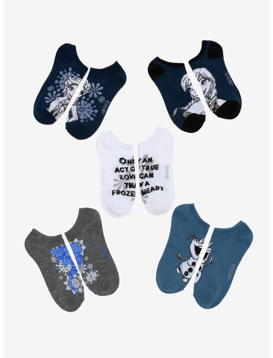 Disney Frozen Elsa Anna Olaf Ankle Sock Set - BoxLunch Exclusive, , hi-res