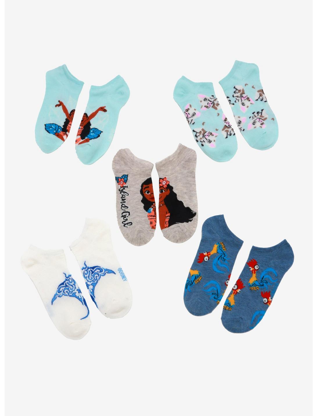 Disney Moana Island Girl Ankle Sock Set - BoxLunch Exclusive, , hi-res
