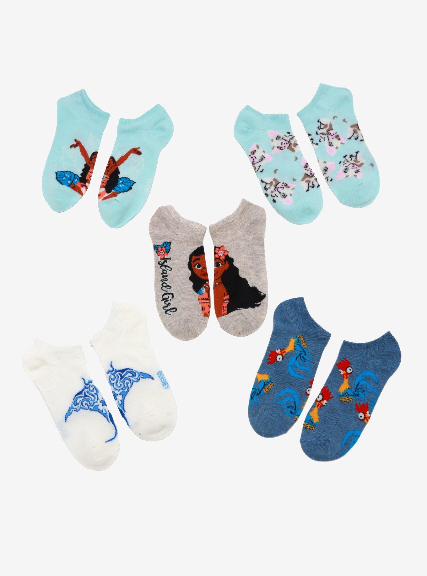 Disney Moana Island Girl Ankle Sock Set - BoxLunch Exclusive, , hi-res