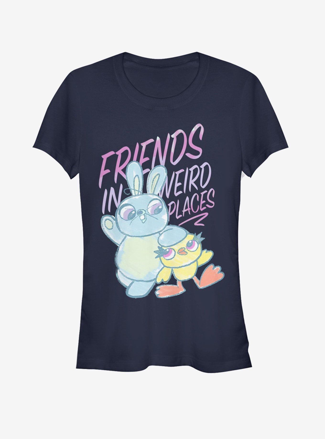 Disney Pixar Toy Story 4 Friends Sketch Girls Navy Blue T-Shirt, NAVY, hi-res