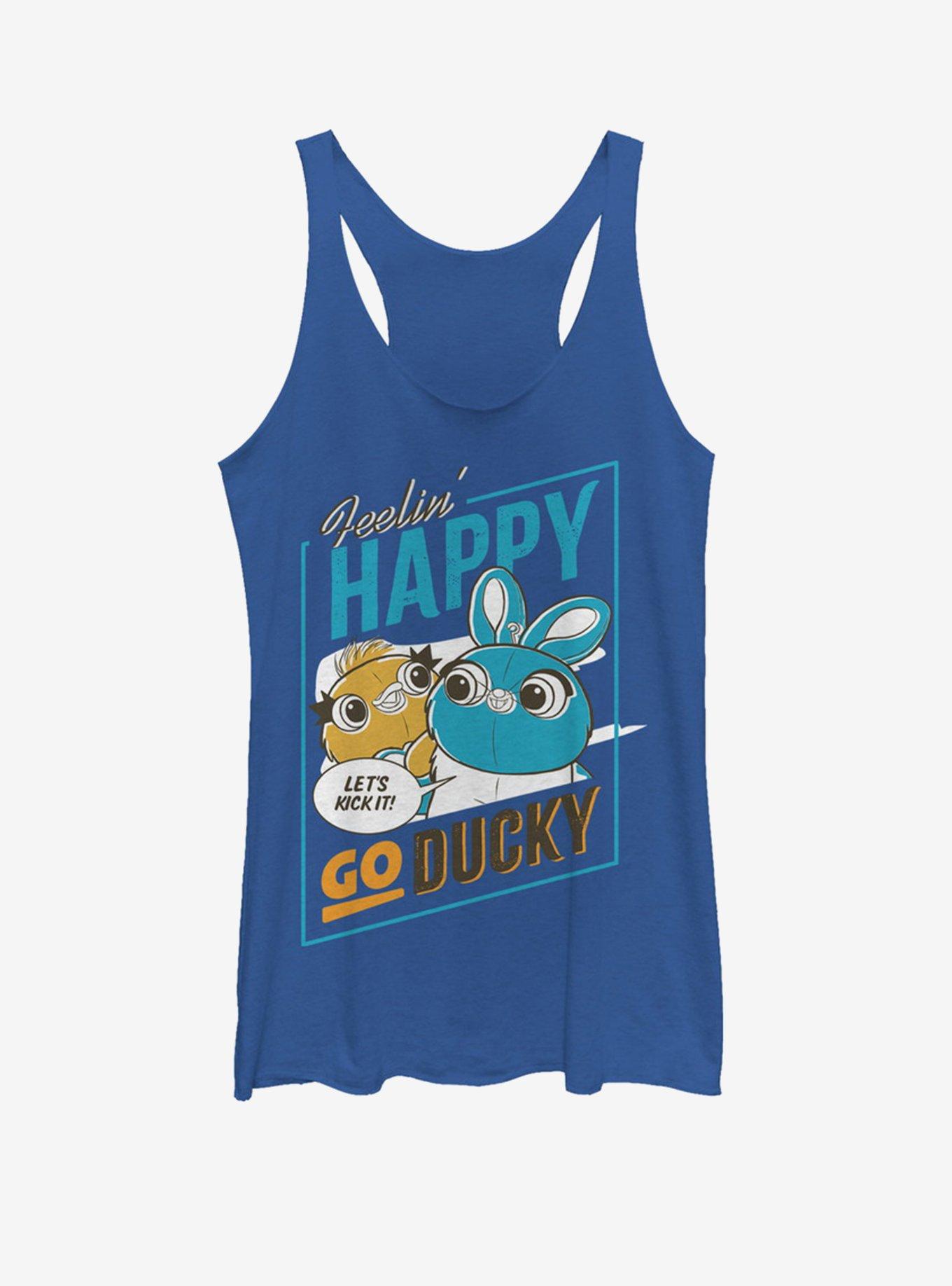 Disney Pixar Toy Story 4 Happy Go Ducky Girls Royal Blue Heathered Tank Top, , hi-res