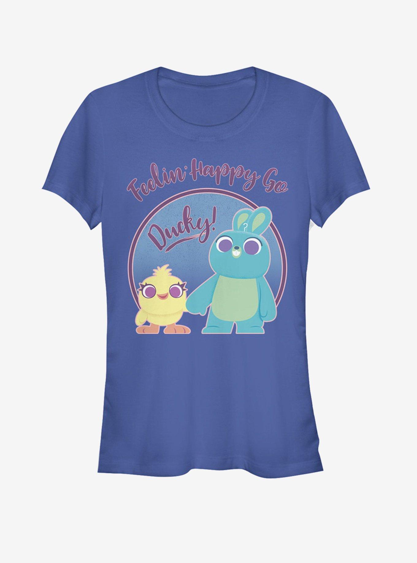 Disney Pixar Toy Story 4 Ducky Bunny Pastel Girls Royal Blue T-Shirt