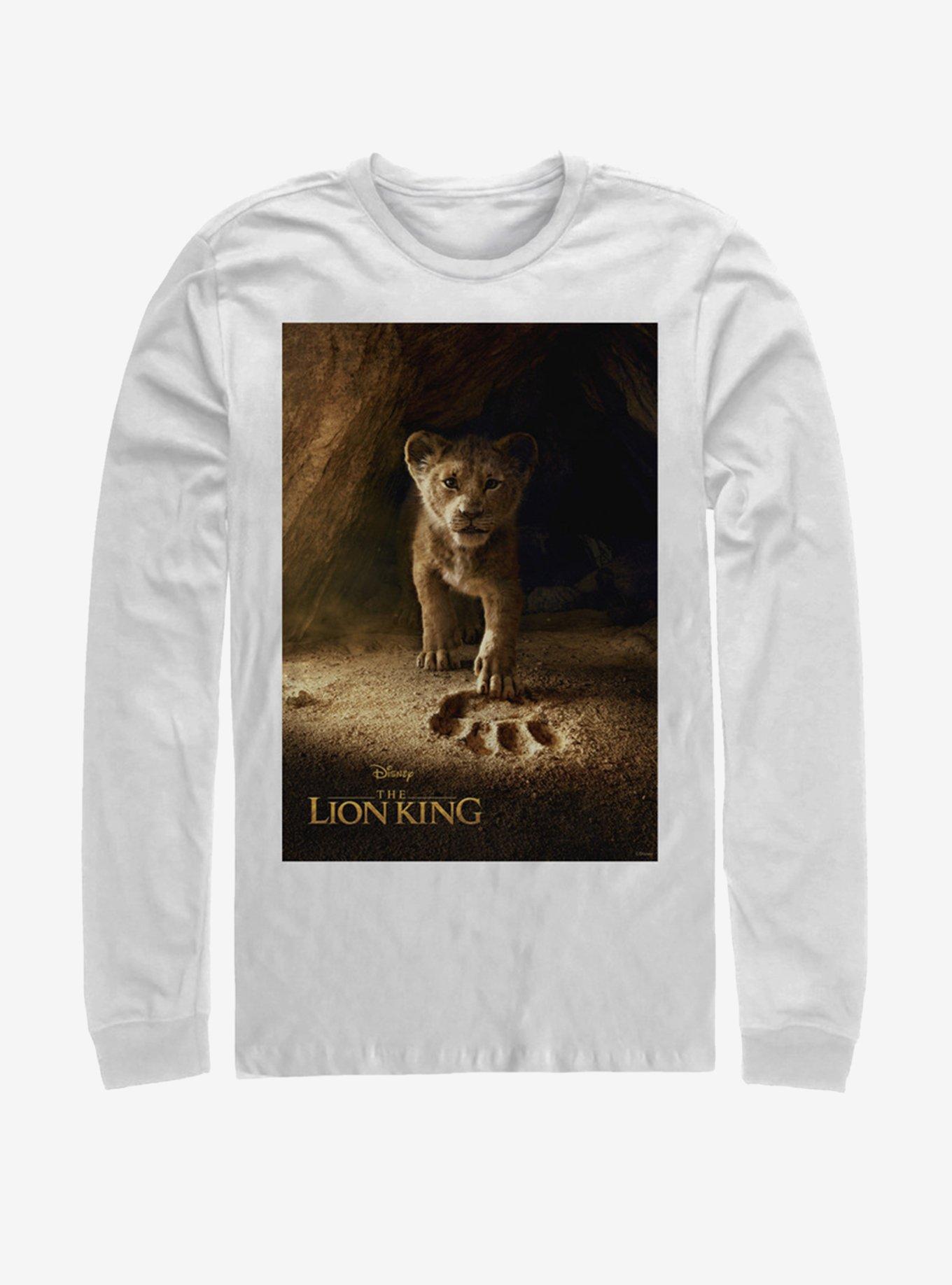 Disney The Lion King 2019 Simba Poster White Long-Sleeve T-Shirt, WHITE, hi-res