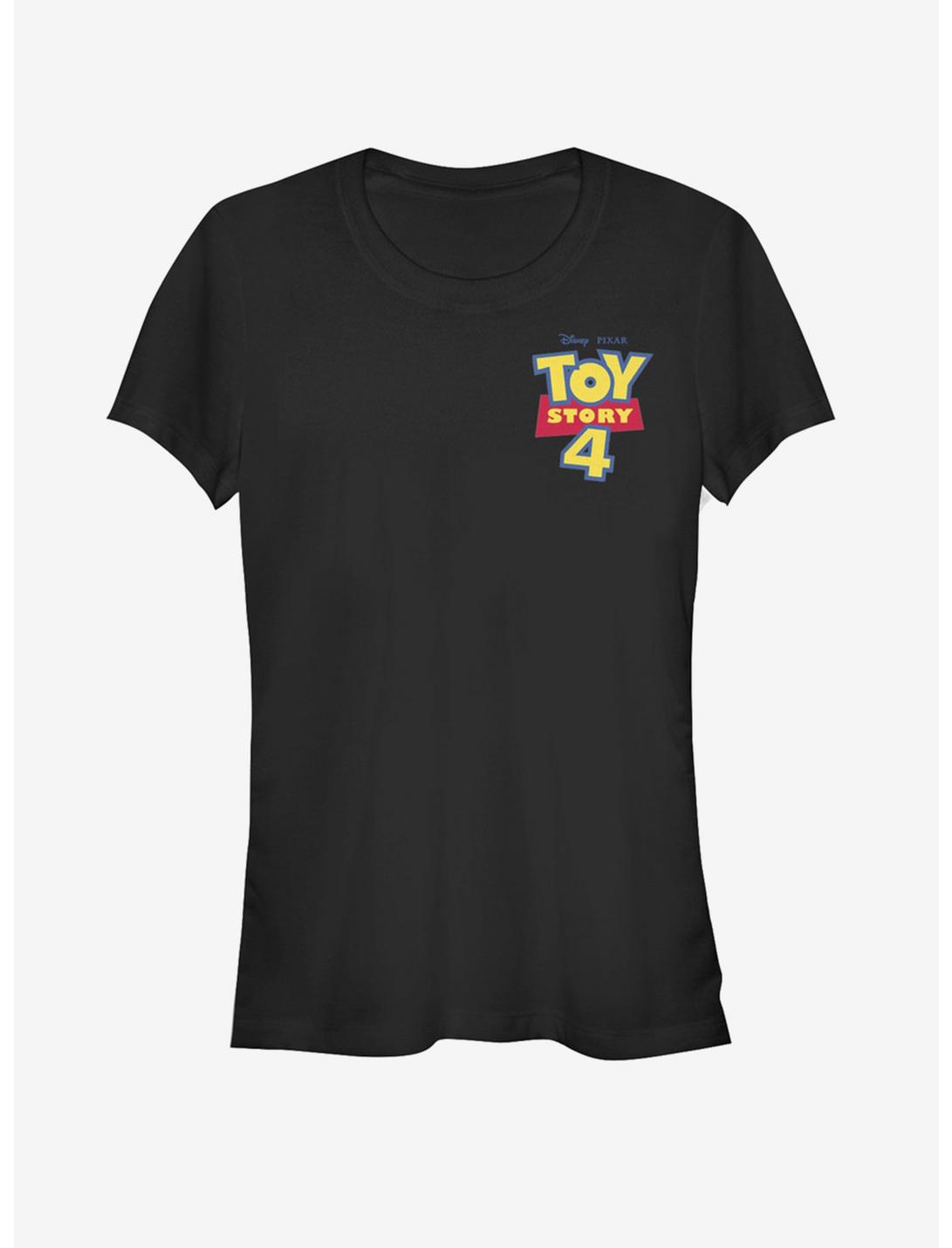 Disney Pixar Toy Story 4 Chest Color Logo Girls T-Shirt, BLACK, hi-res
