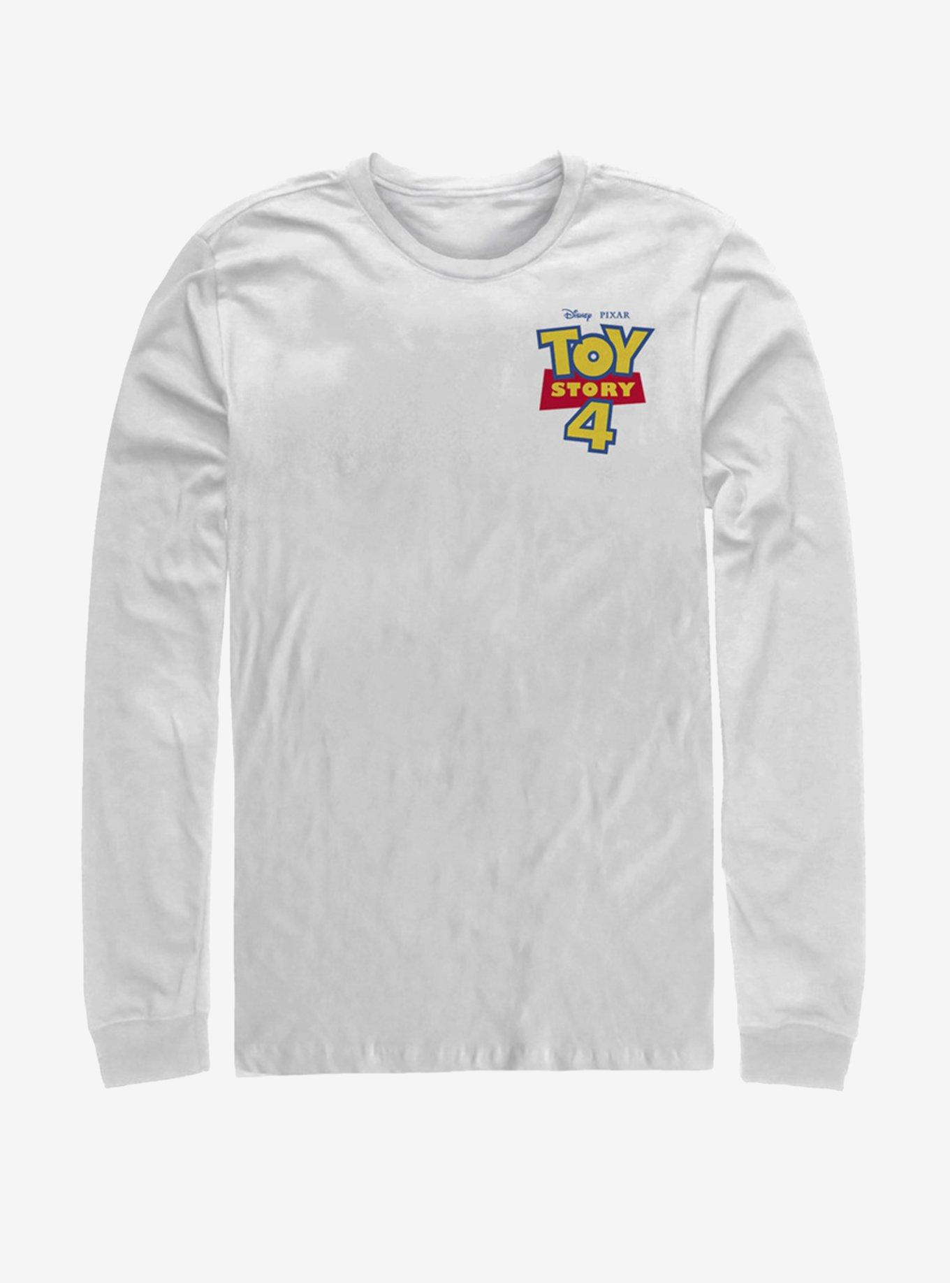 Disney Pixar Toy Story 4 Chest Color Logo White Long-Sleeve T-Shirt, , hi-res