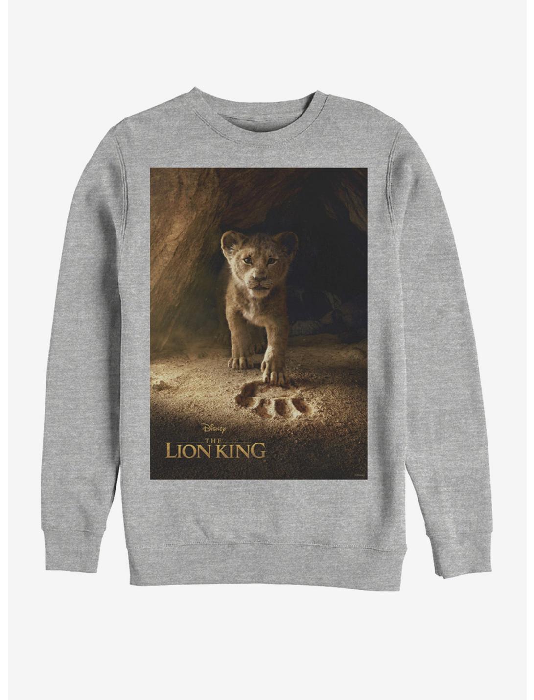 Disney The Lion King 2019 Simba Poster Heathered Sweatshirt, ATH HTR, hi-res