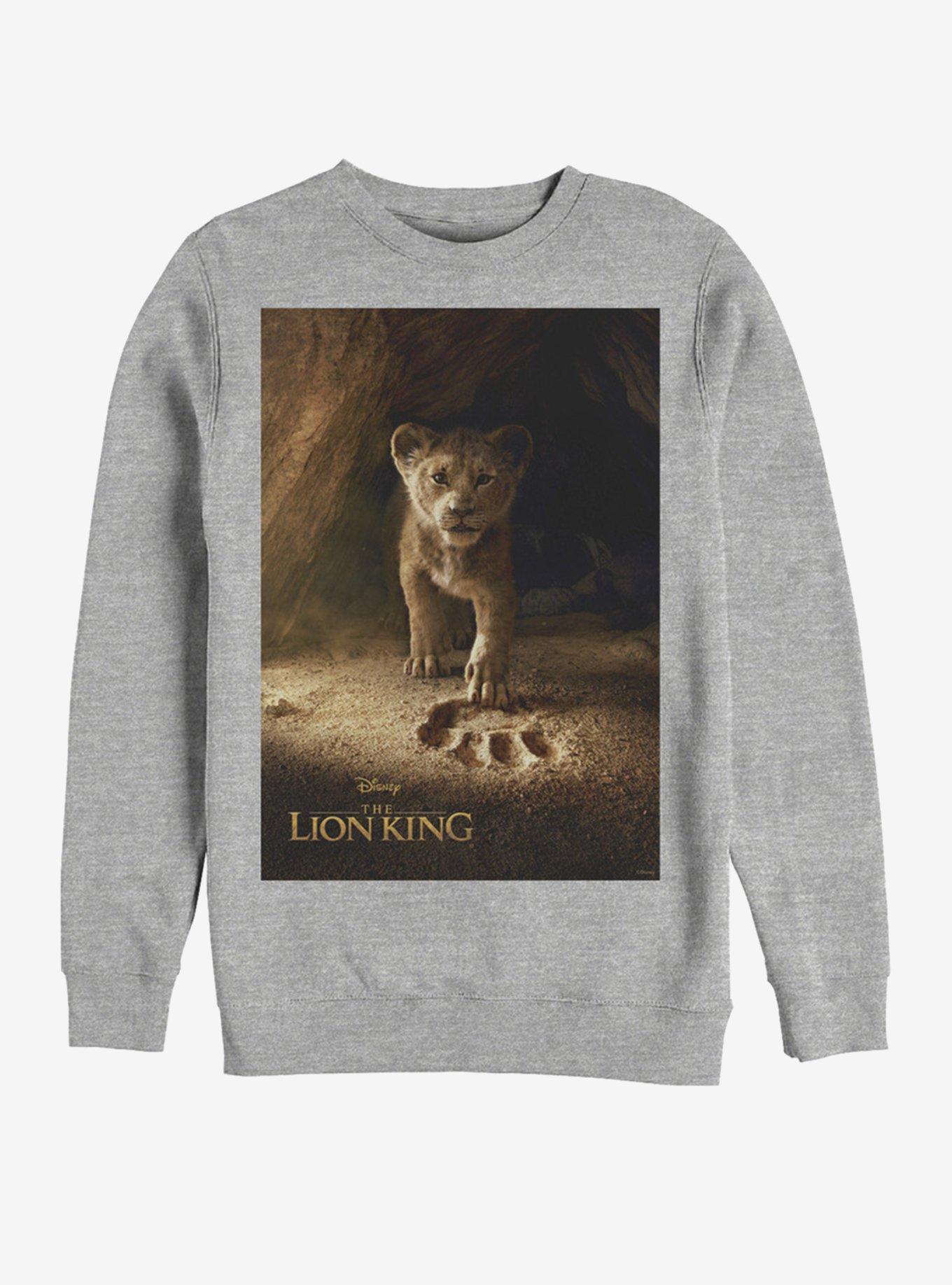 Disney The Lion King 2019 Simba Poster Heathered Sweatshirt, ATH HTR, hi-res