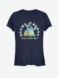 Disney Pixar Toy Story 4 Ducky And Bunny Brand Girls Navy Blue T-Shirt, NAVY, hi-res