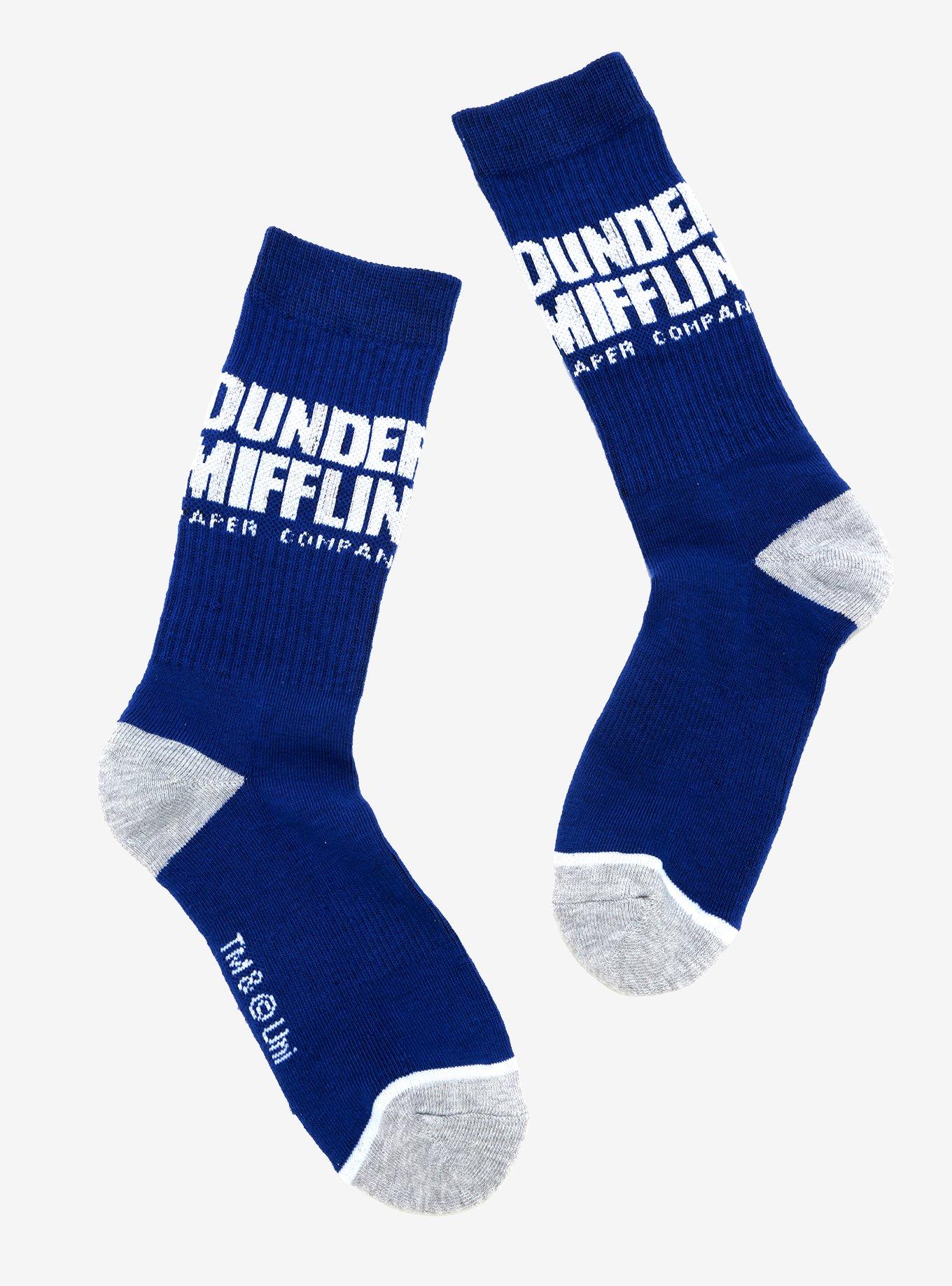 The Office Dunder Mifflin Crew Socks, , hi-res