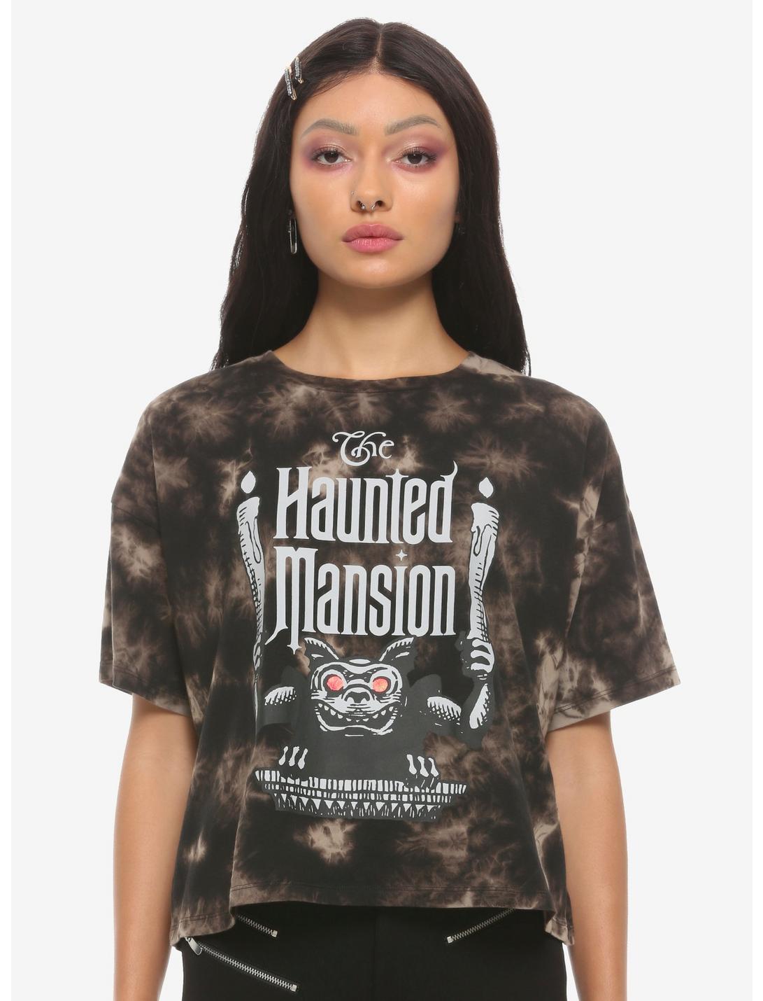 Her Universe Disney The Haunted Mansion Gargoyle Girls Crop T-Shirt, RED, hi-res