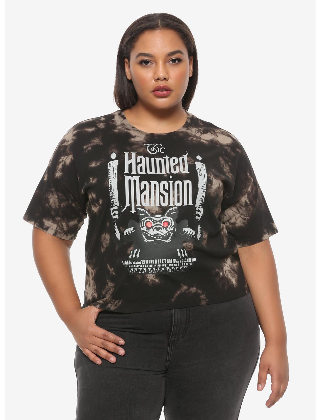 Her Universe Disney The Haunted Mansion Gargoyle Girls Crop T-Shirt Plus Size, RED, hi-res