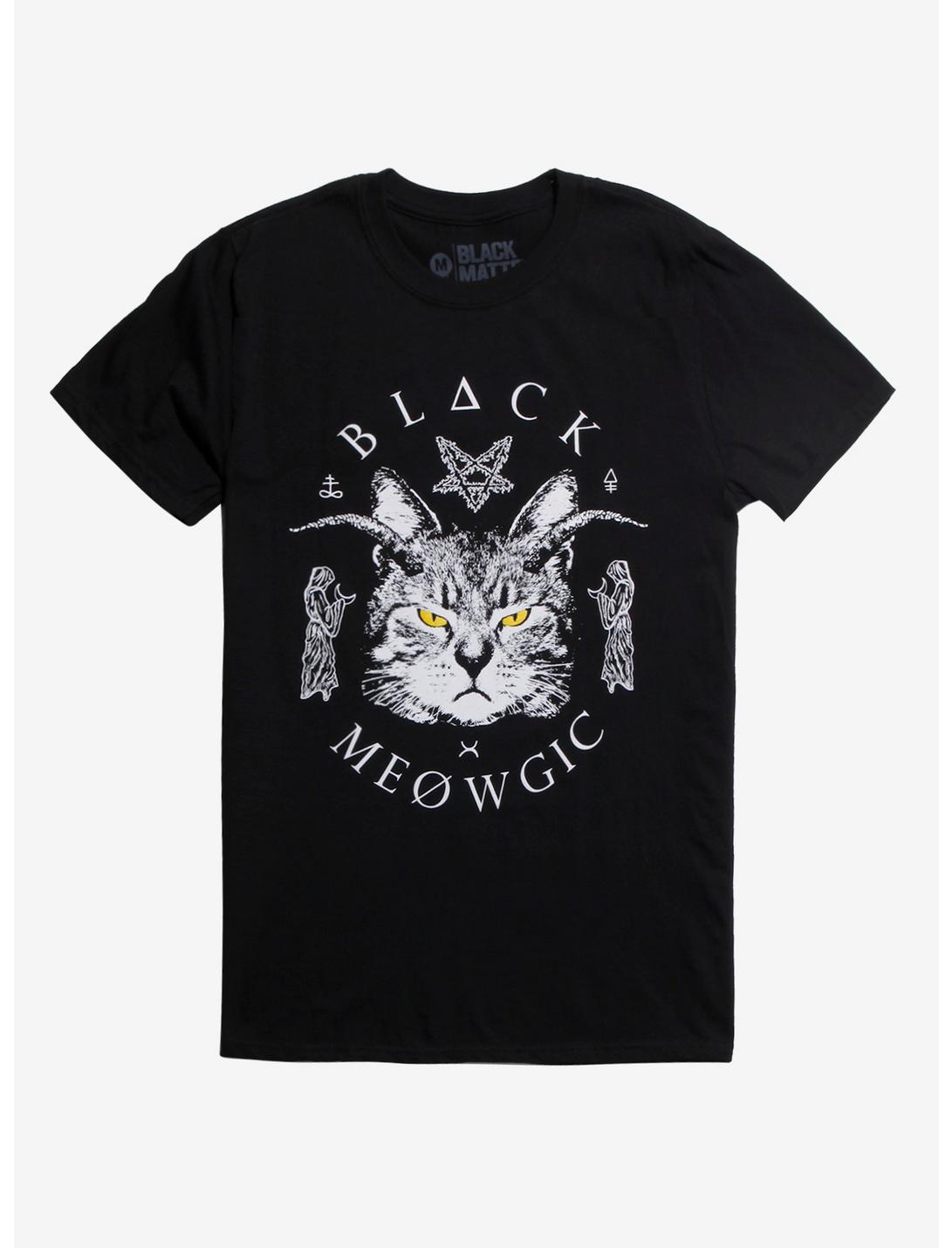 Black Meowgic T-Shirt, BLACK, hi-res