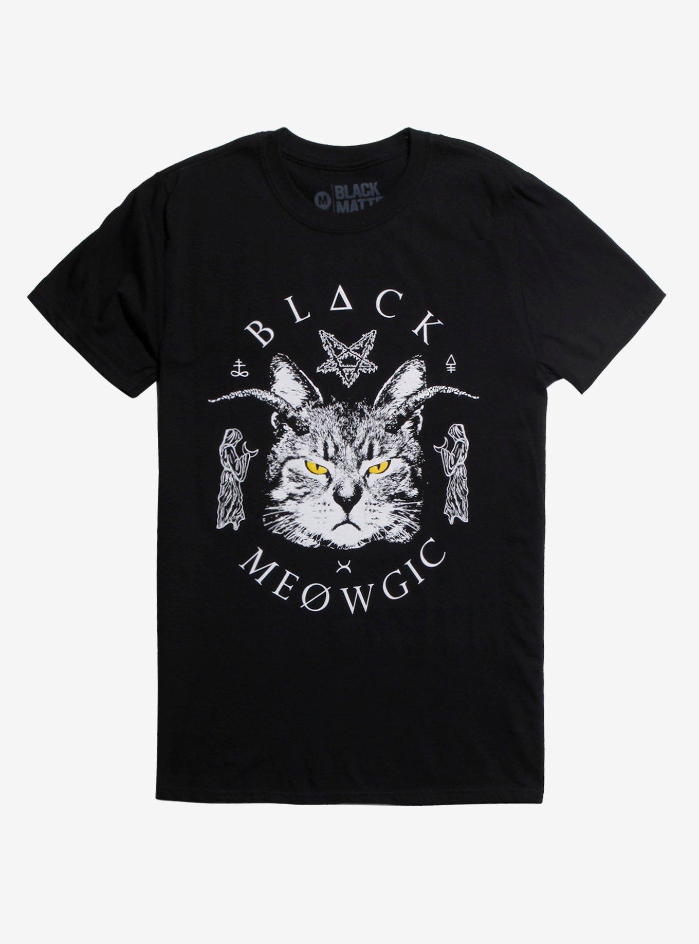 Black Meowgic T-Shirt, BLACK, hi-res