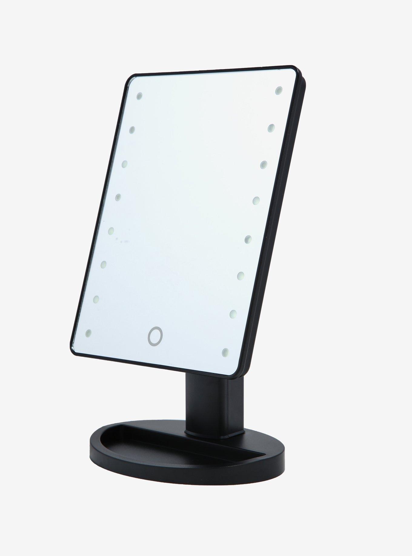 Black Light-Up LED Vanity Mirror, , hi-res