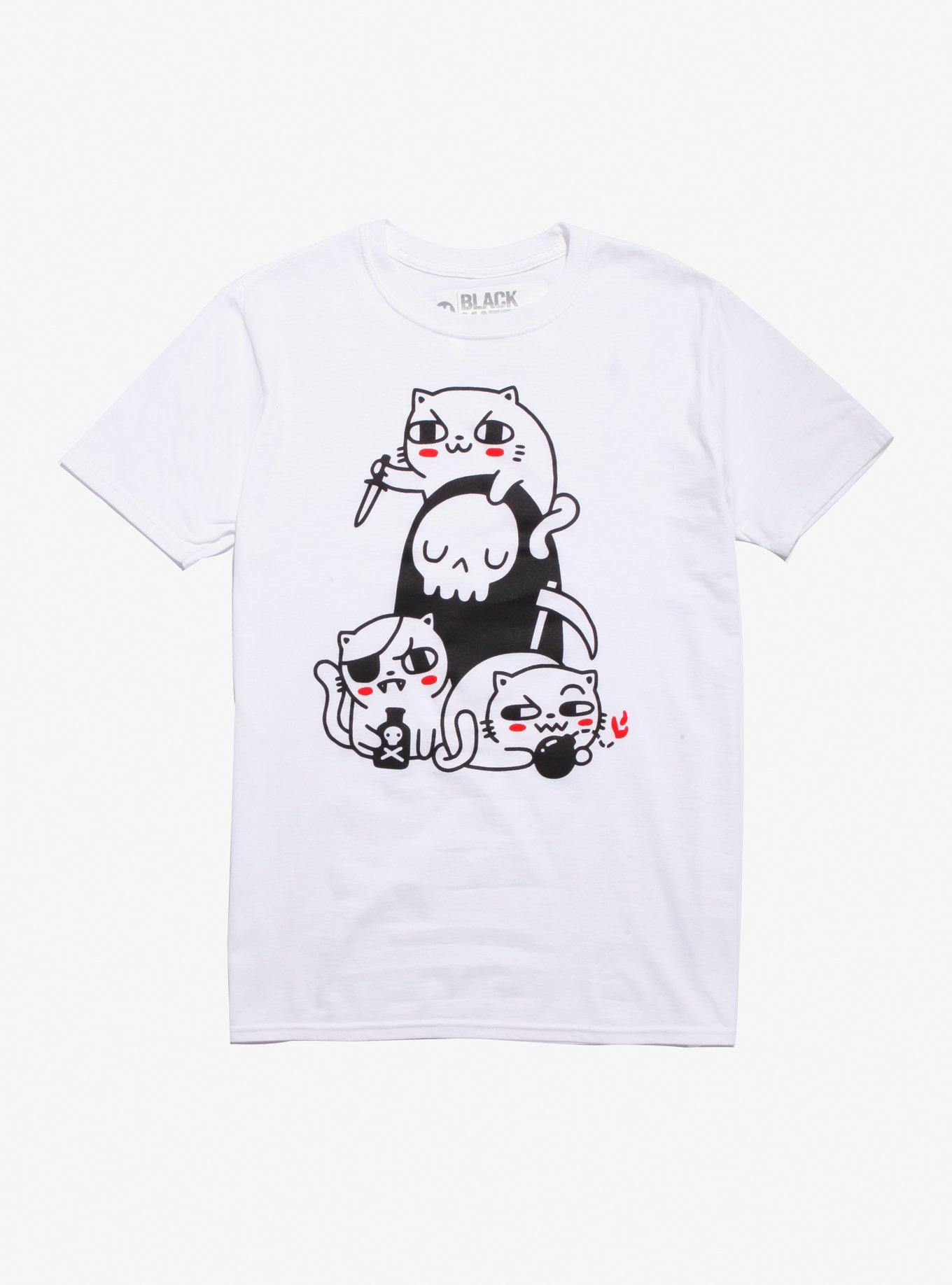 Death Is A Cat Person T-Shirt By Obinsun, WHITE, hi-res