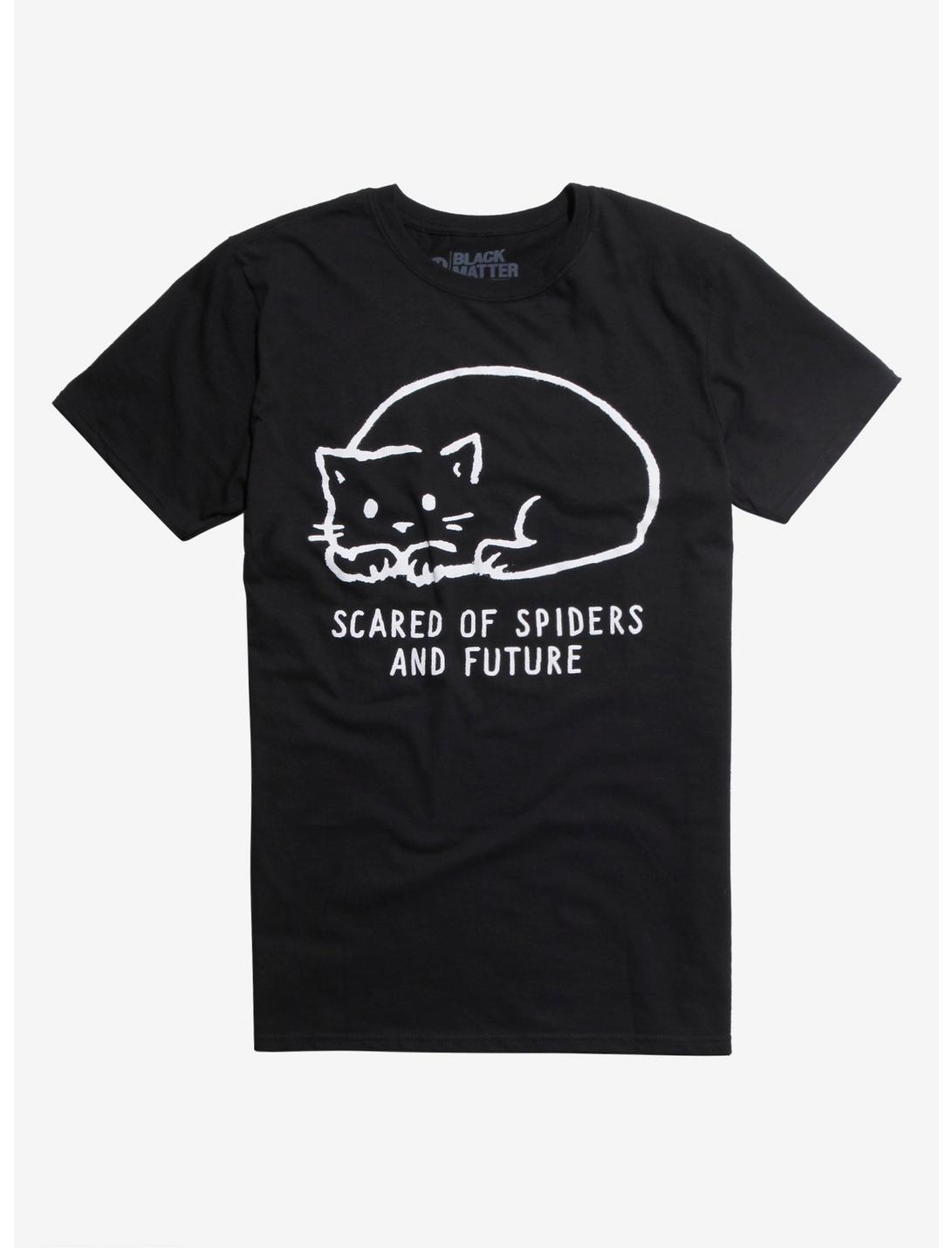 Scared Of Spiders And Future Cat T-Shirt, BLACK, hi-res