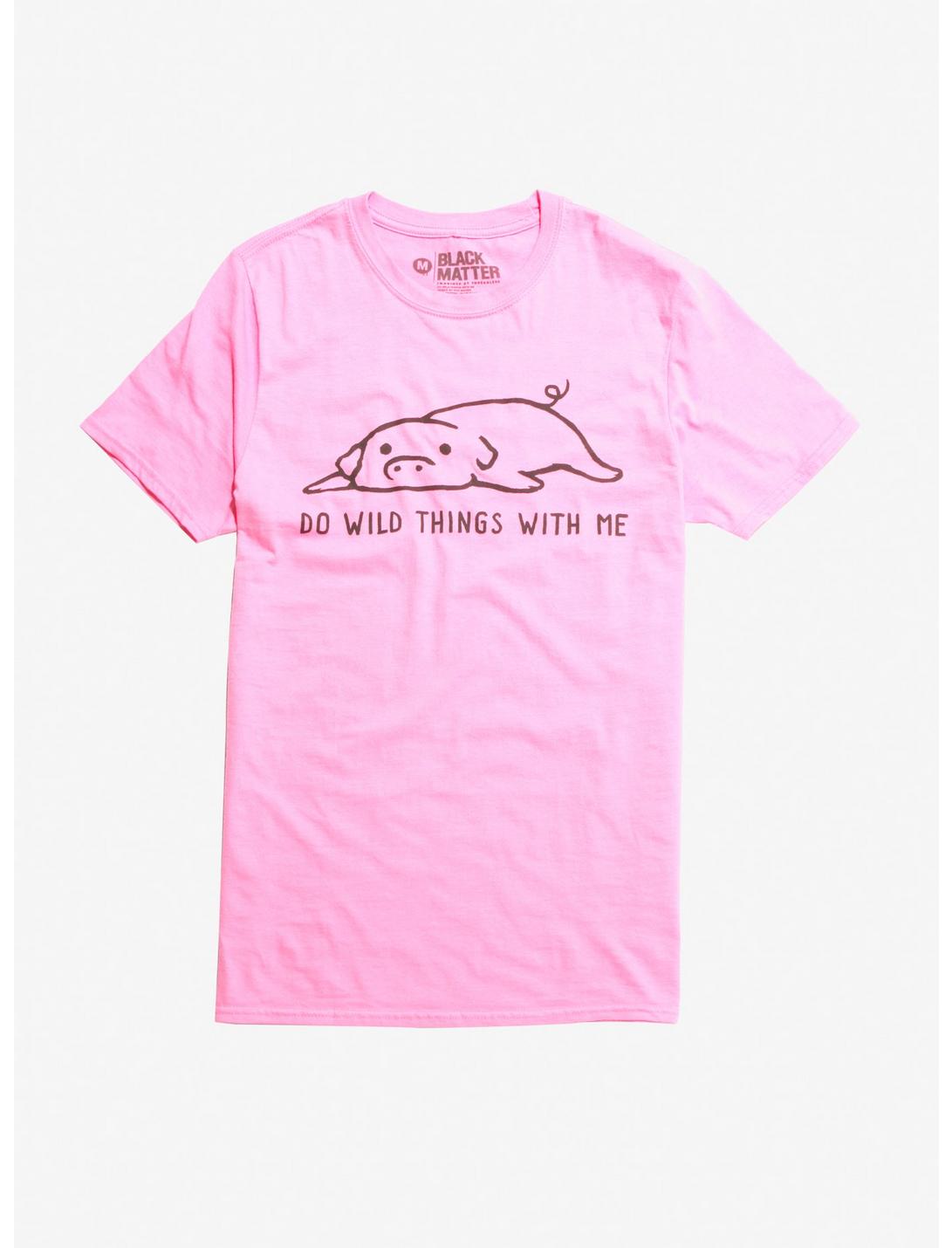 Do Wild Things With Me Pig T-Shirt, PINK, hi-res