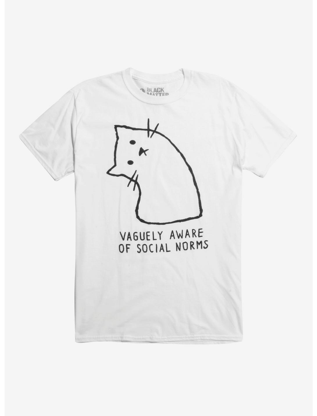 Social Norms Cat T-Shirt, WHITE, hi-res