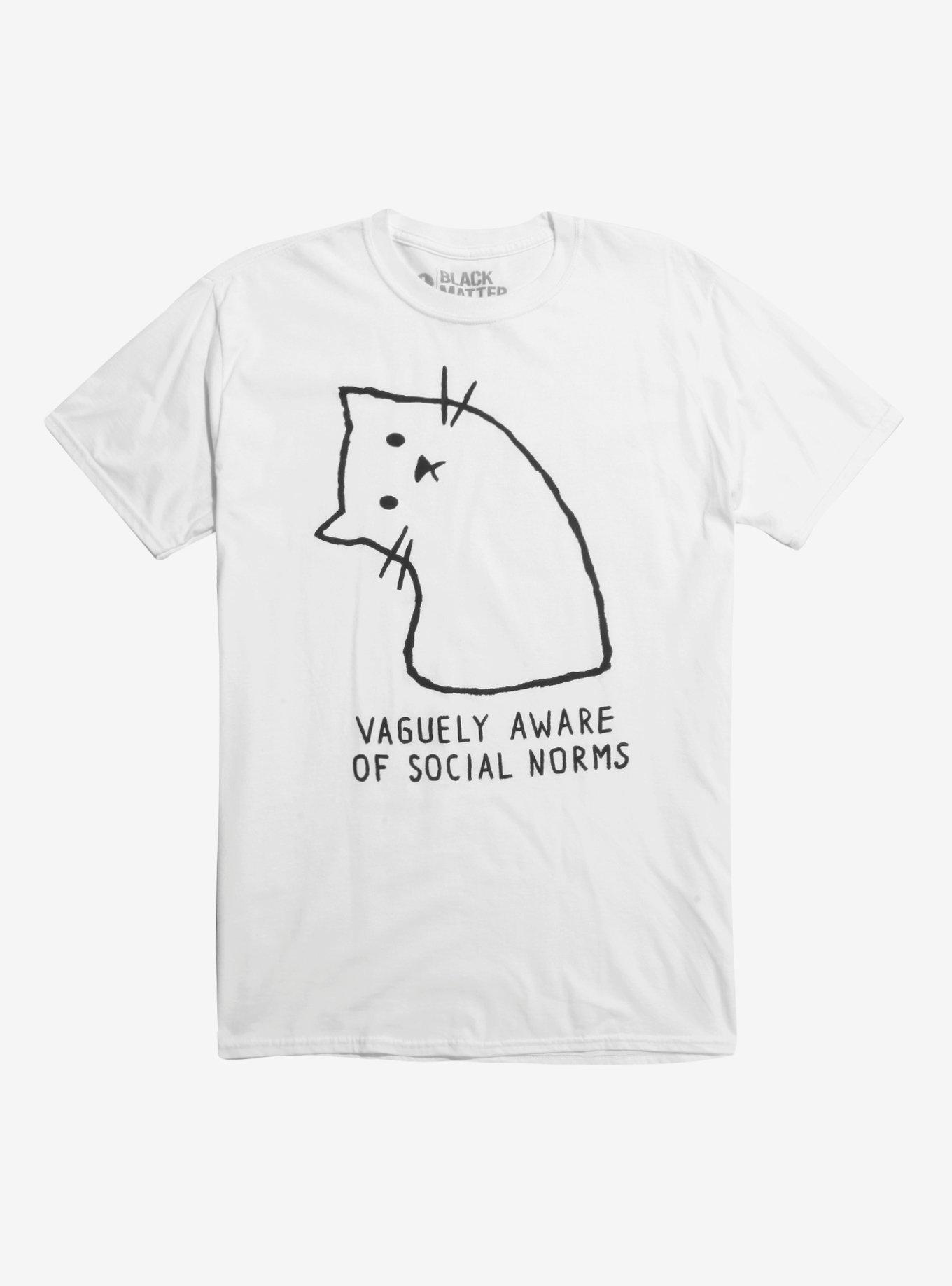 Social Norms Cat T-Shirt, WHITE, hi-res