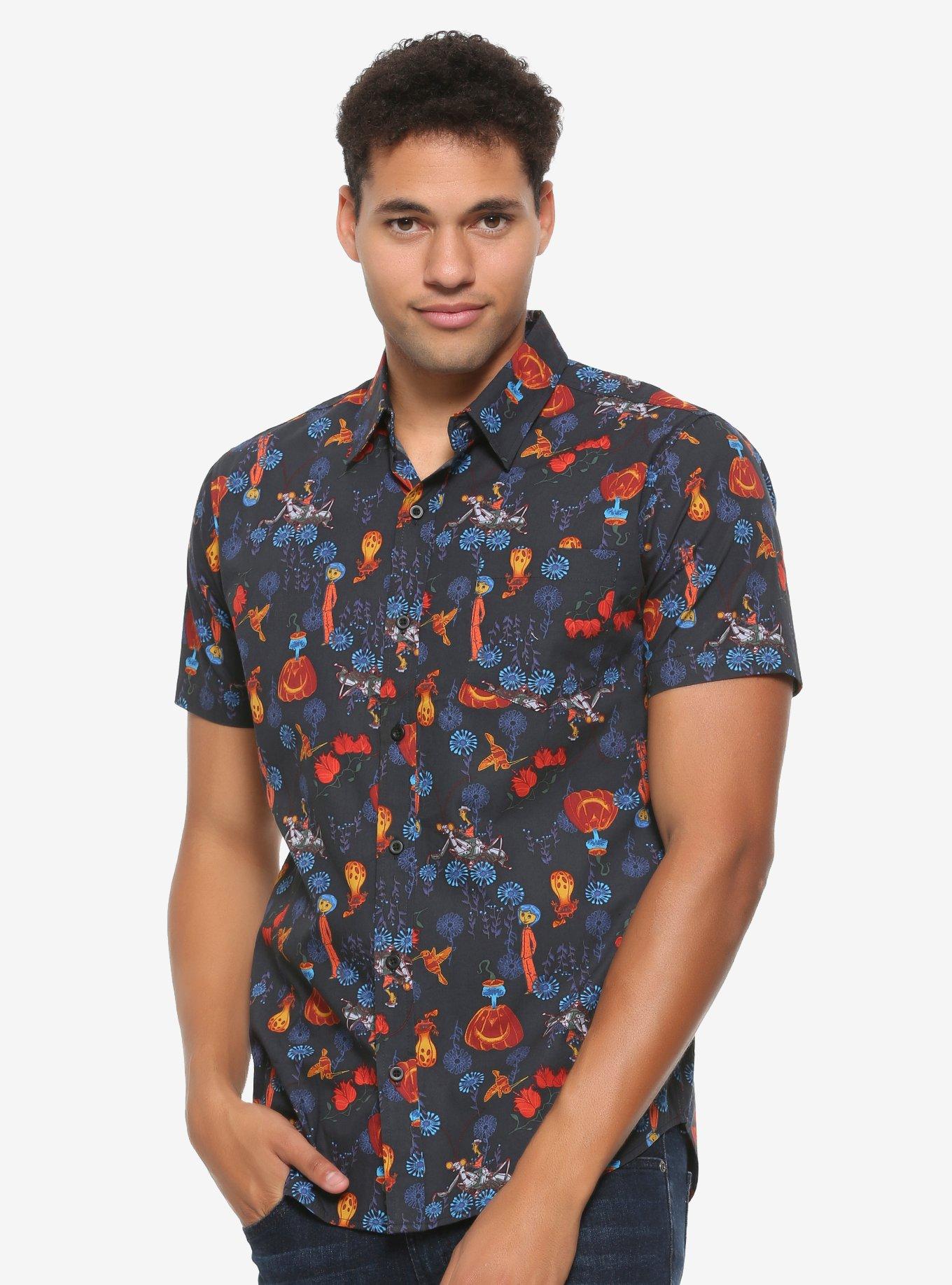 Coraline Garden Woven Button-Up - BoxLunch Exclusive, BLACK, hi-res