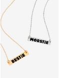 Bestie Worstie Best Friend Necklace Set, , hi-res