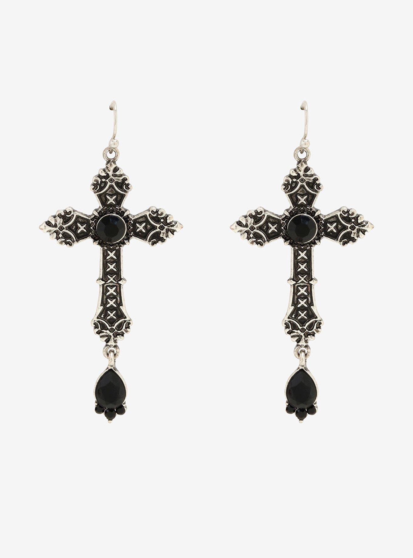 Cross deals earrings goth