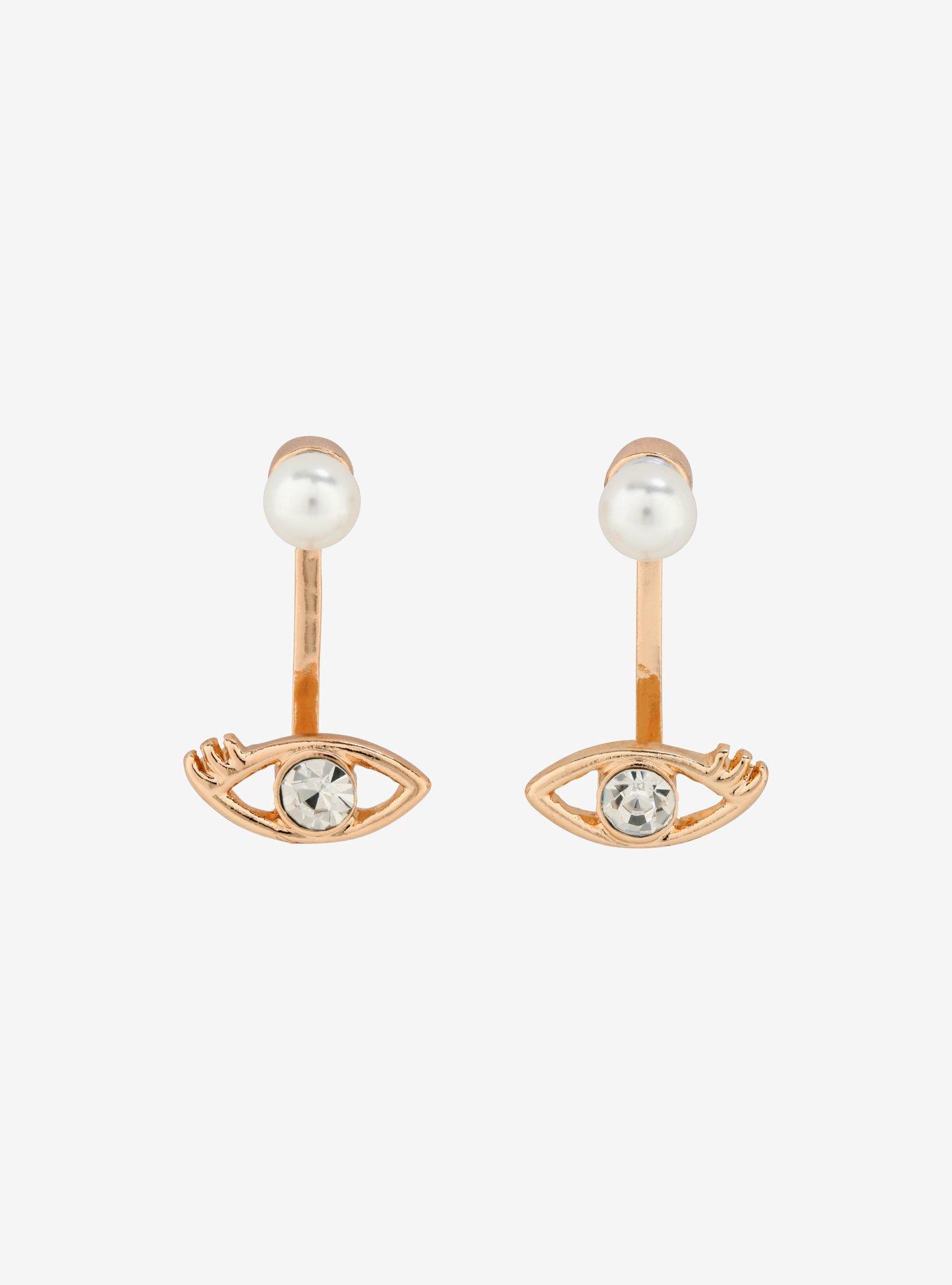 I Love K-Pop Evil Eye Earrings, , hi-res