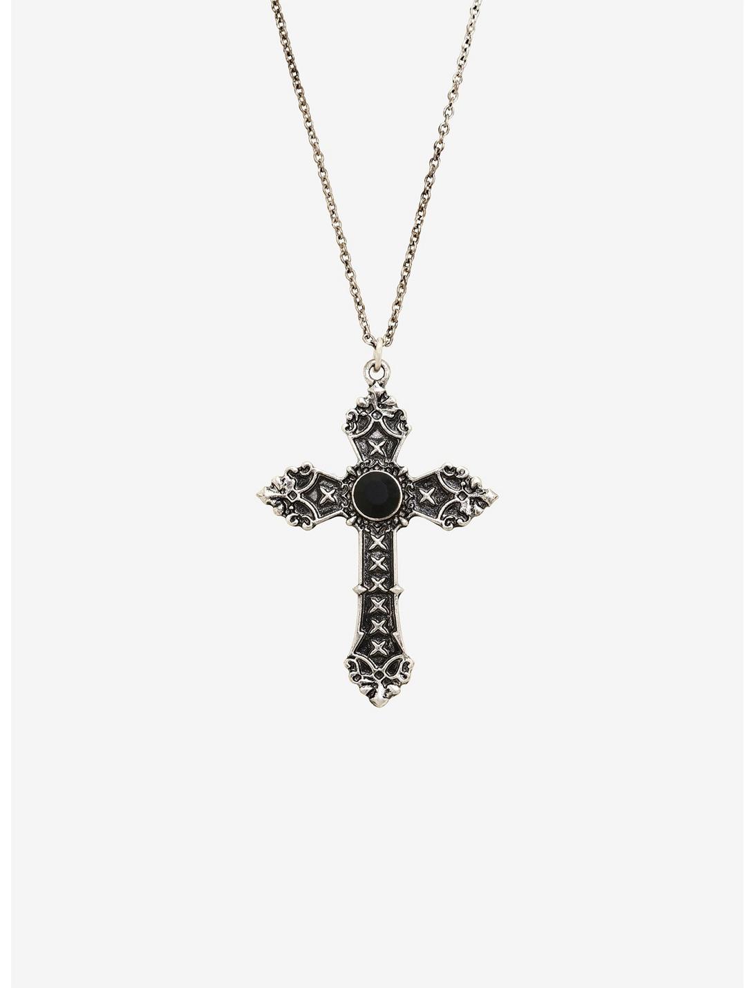 Gothic Cross Necklace, , hi-res