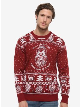 Our Universe Star Wars Chewbacca Red & White Holiday Sweater, , hi-res