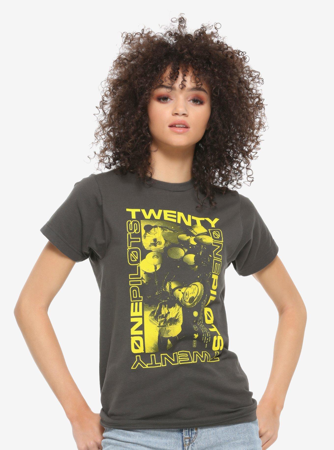 Twenty One Pilots Yellow Stage Girls T-Shirt, BLACK, hi-res