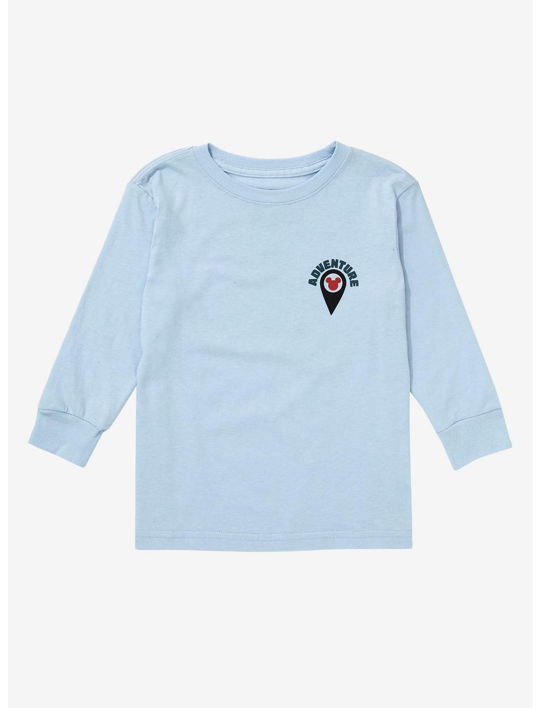 Our Universe Disney Mickey Mouse Explorer's Club Toddler Long Sleeve T-Shirt - BoxLunch Exclusive, BLUE, hi-res