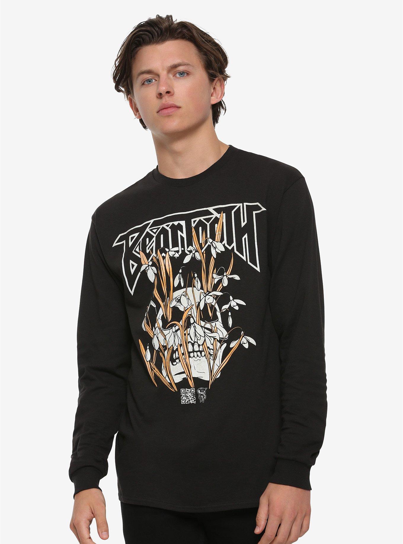 Beartooth Skullflowers Long-Sleeve T-Shirt, BLACK, hi-res