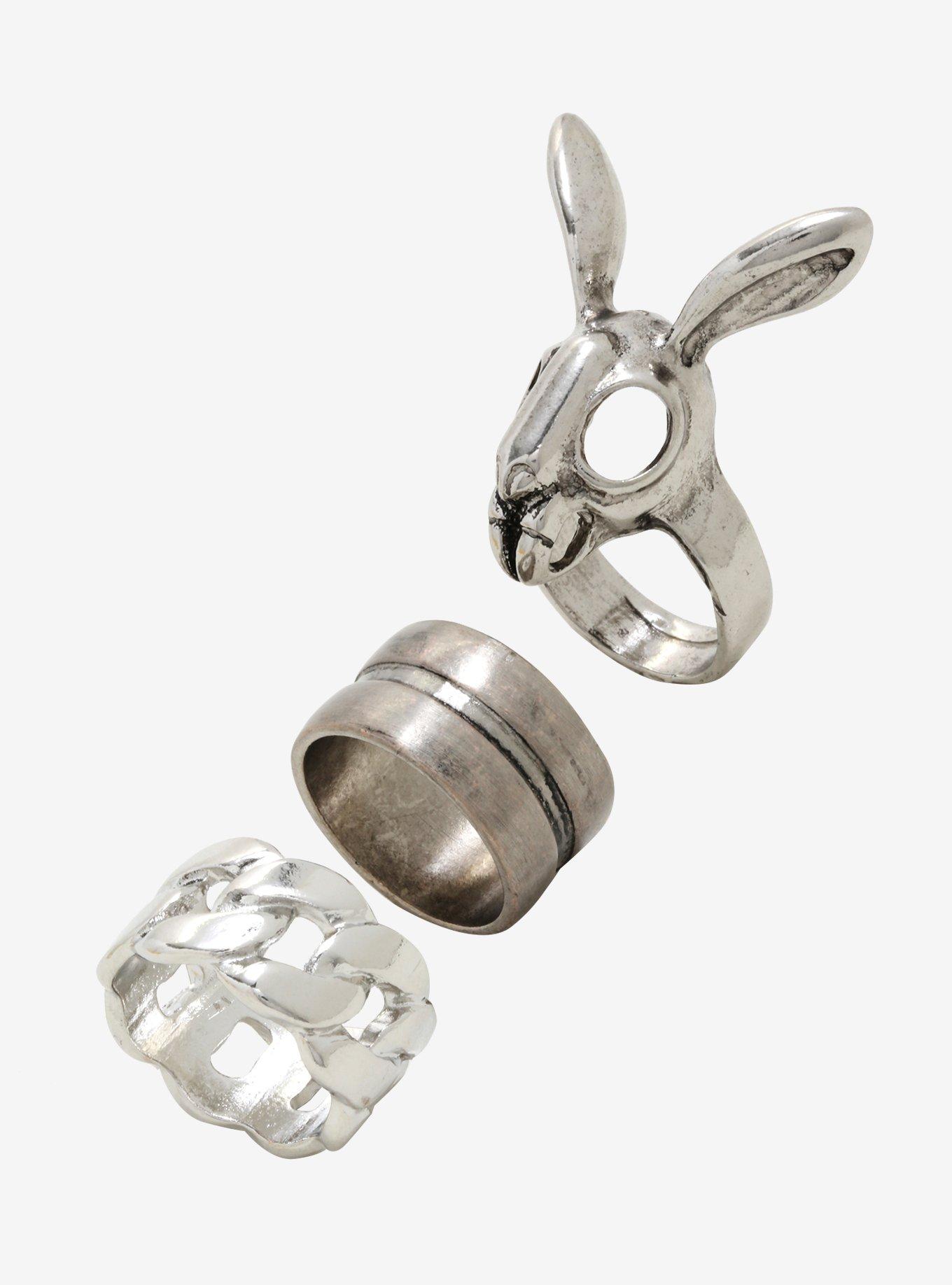 Weirdo's Gang Rabbit Skull Ring Set, , hi-res