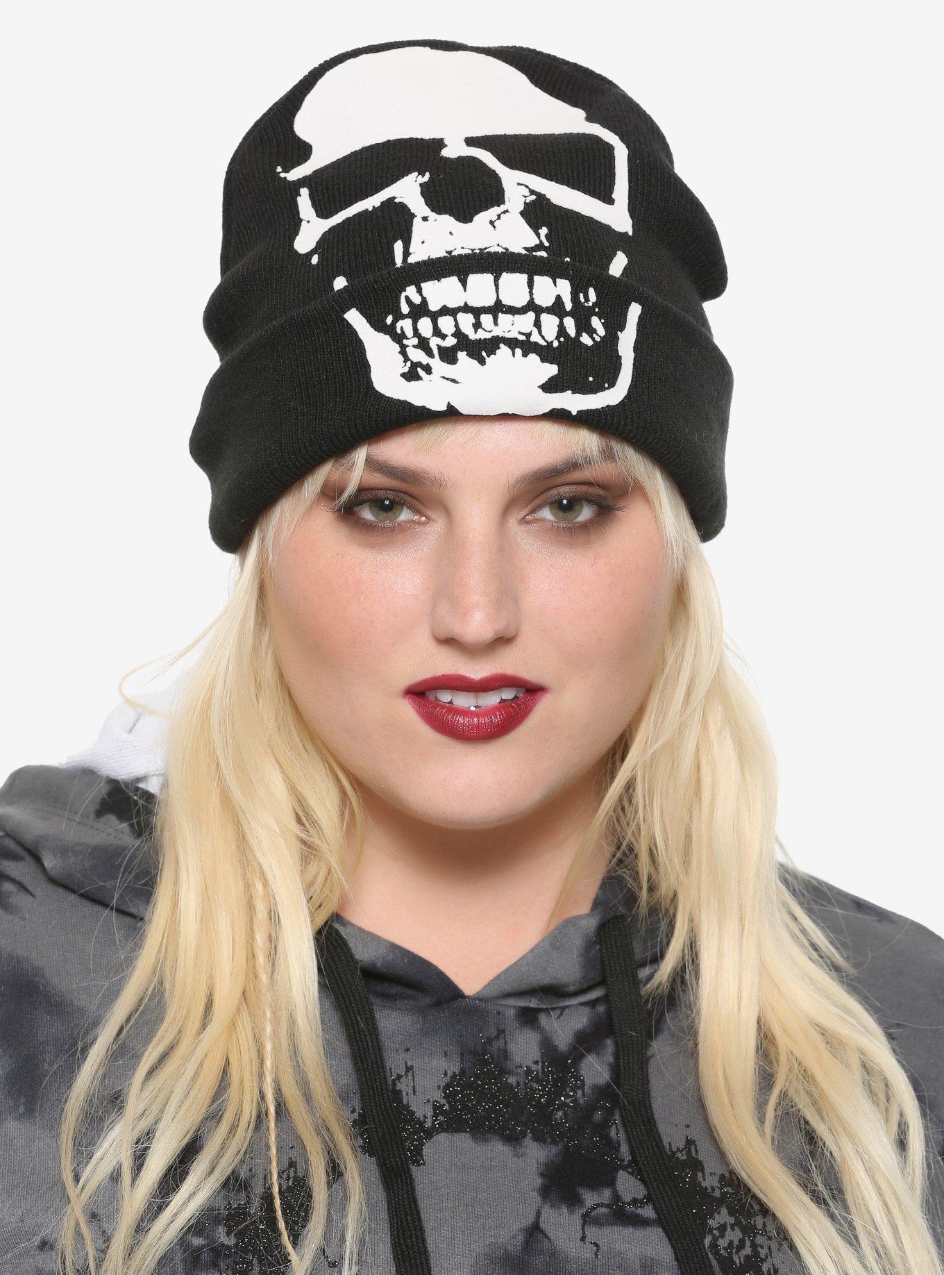 Skull GlowInTheDark Beanie Hot Topic