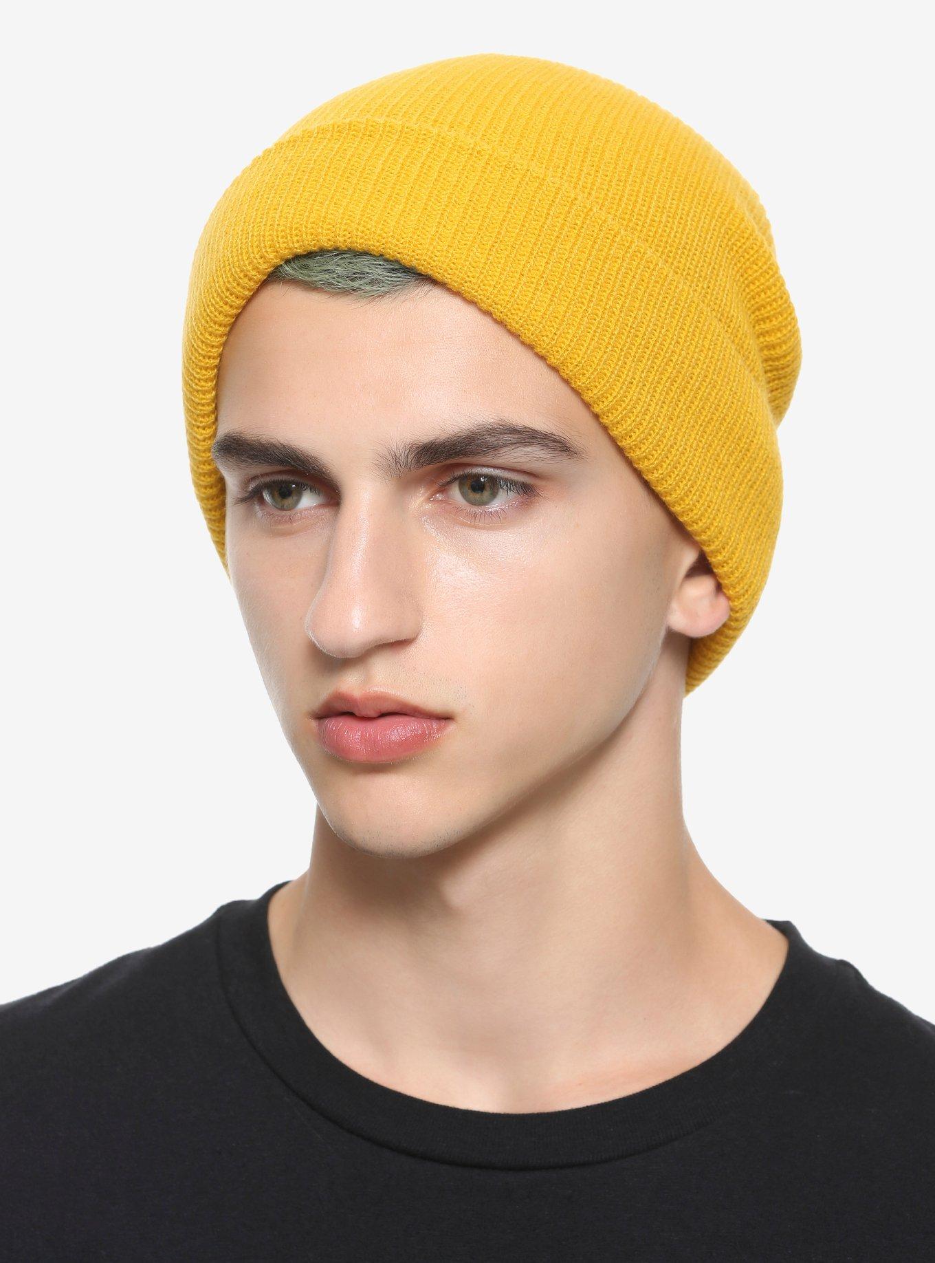 Mustard Yellow Watchman Beanie, , hi-res