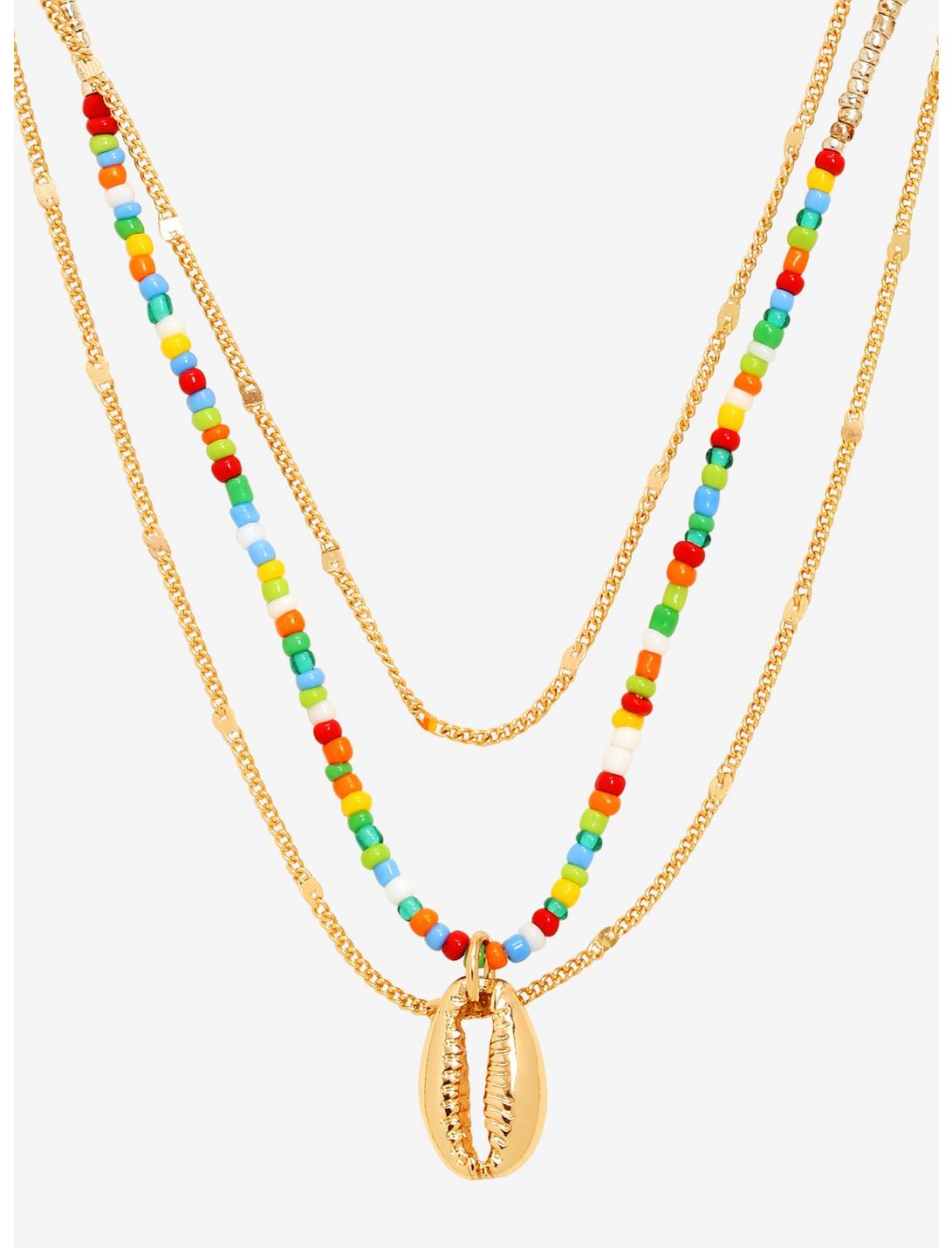 Shell Rainbow Layered Necklace - BoxLunch Exclusive, , hi-res