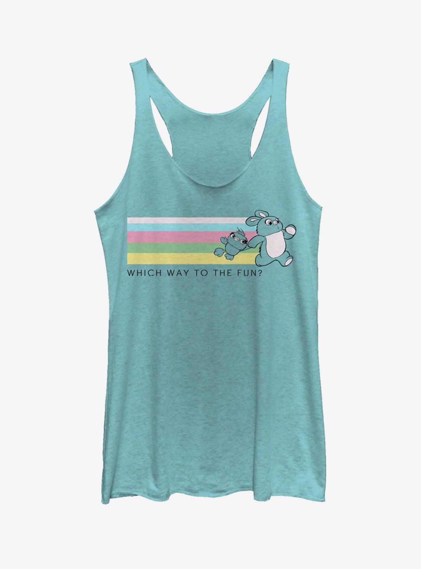 Disney Pixar Toy Story 4 Ducky Bunny Which Way To Fun Womens Blue Tank Top, TAHI BLUE, hi-res