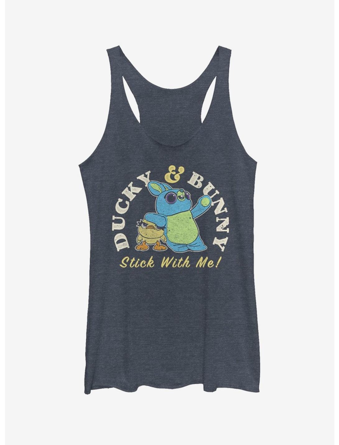 Disney Pixar Toy Story 4 Ducky Bunny Stick With Me Womens Tank Top, NAVY HTR, hi-res