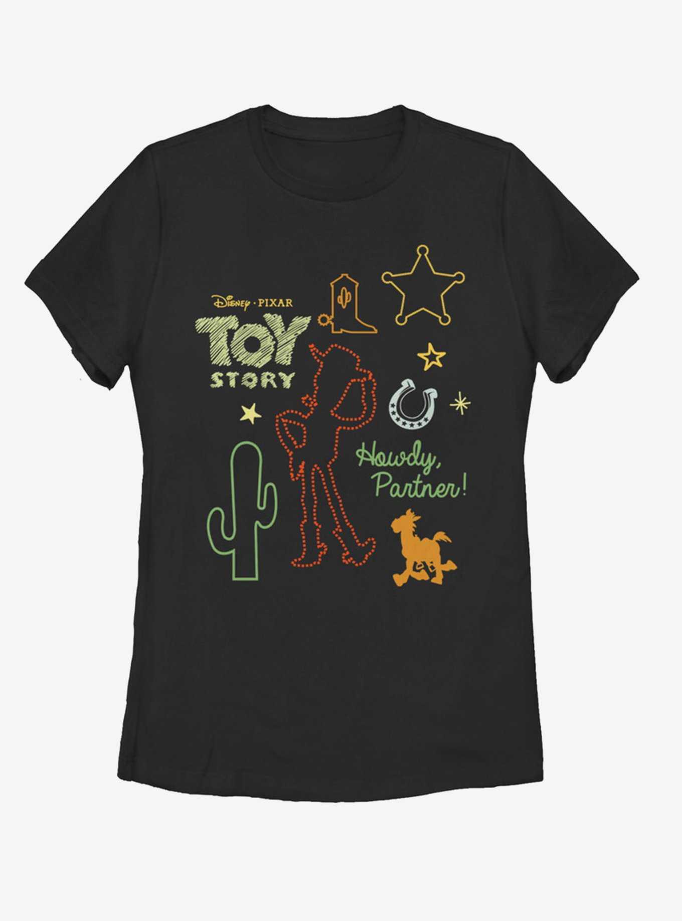 Disney Pixar Toy Story 4 Woody Folk Story Womens T-Shirt, , hi-res