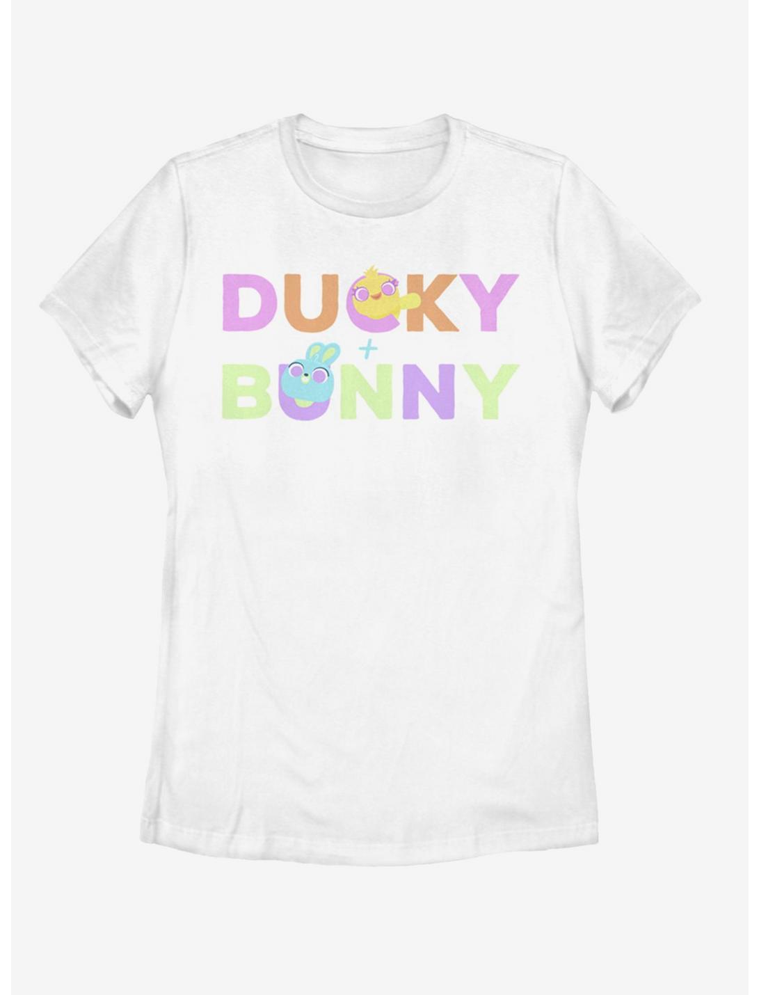 Disney Pixar Toy Story 4 Ducky Bunny Peekaboo Womens T-Shirt, WHITE, hi-res