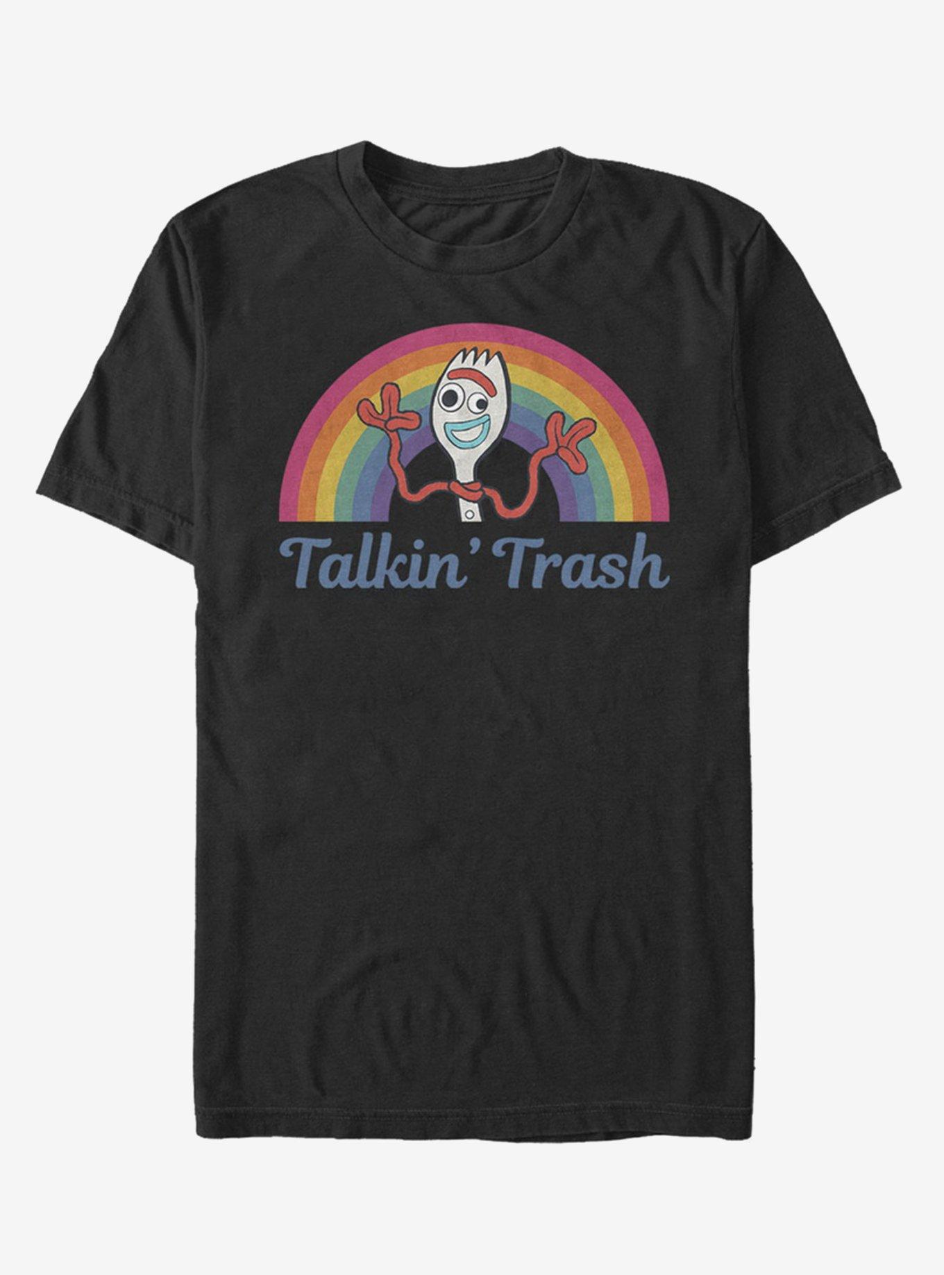 Disney Pixar Toy Story 4 Forky Talkin Trash Black T-Shirt, , hi-res